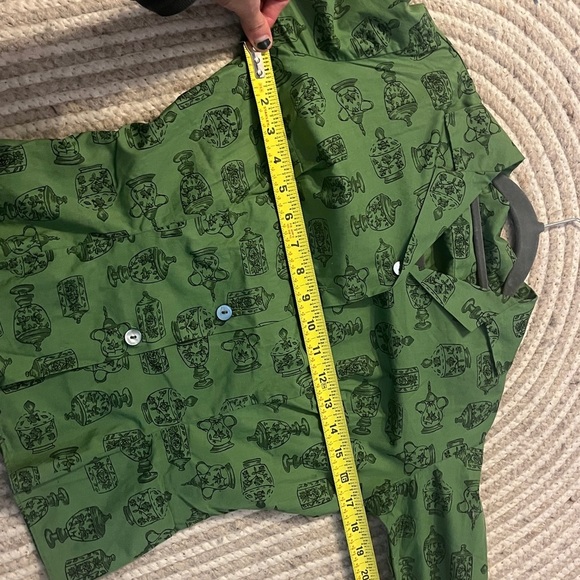 Vintage tailored button down shirt with floral / teacup / vase pattern size xs - Picture 6 of 8